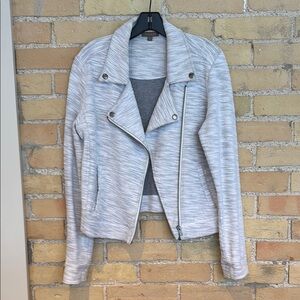 Lilla P Gray Moto Jacket